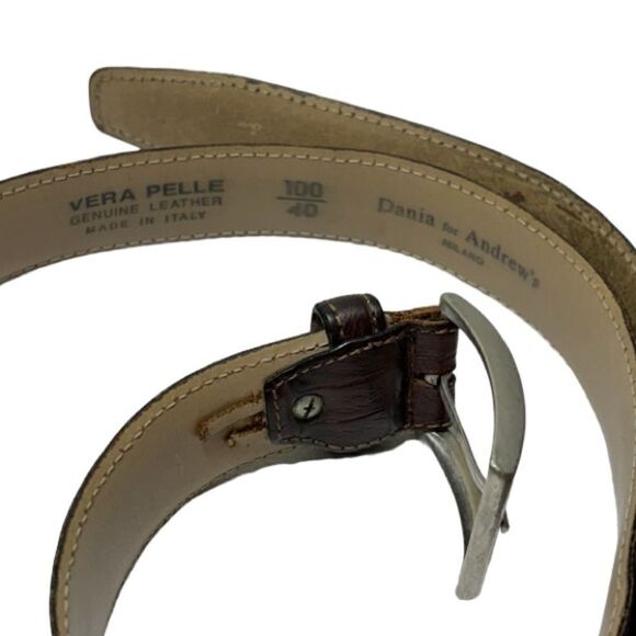 Vera Pelle Belt Genuine Leather Made in Italy 100/40 Dania for Andrew’s - Picture 6 of 8